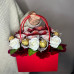 BS1-024 Torebka z cukierkami Raffaello, Ferrero z mydlanymi różami i, wysokość 30cm, szerokość 22cm