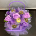 BS1-032 Beautiful candy bag as a gift, purple, height 30cm, width 25cm