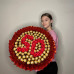 BS1-090 Flowers and Gold 50, height 45cm, diameter 45cm