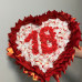 BS1-053 Bouquet with Raffaello for 18th birthday, height 45cm, diameter 45cm