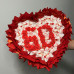 BS1-057 Bouquet with Raffaello for 60th birthday, height 45cm, diameter 45cm