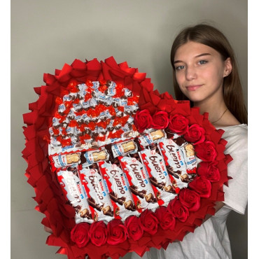 BS1-097 Red Heart of Sweets, height 45cm, diameter 45cm