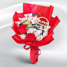 BS-15-Bouquet with raffaello sweets and flowers for Teacher's Day